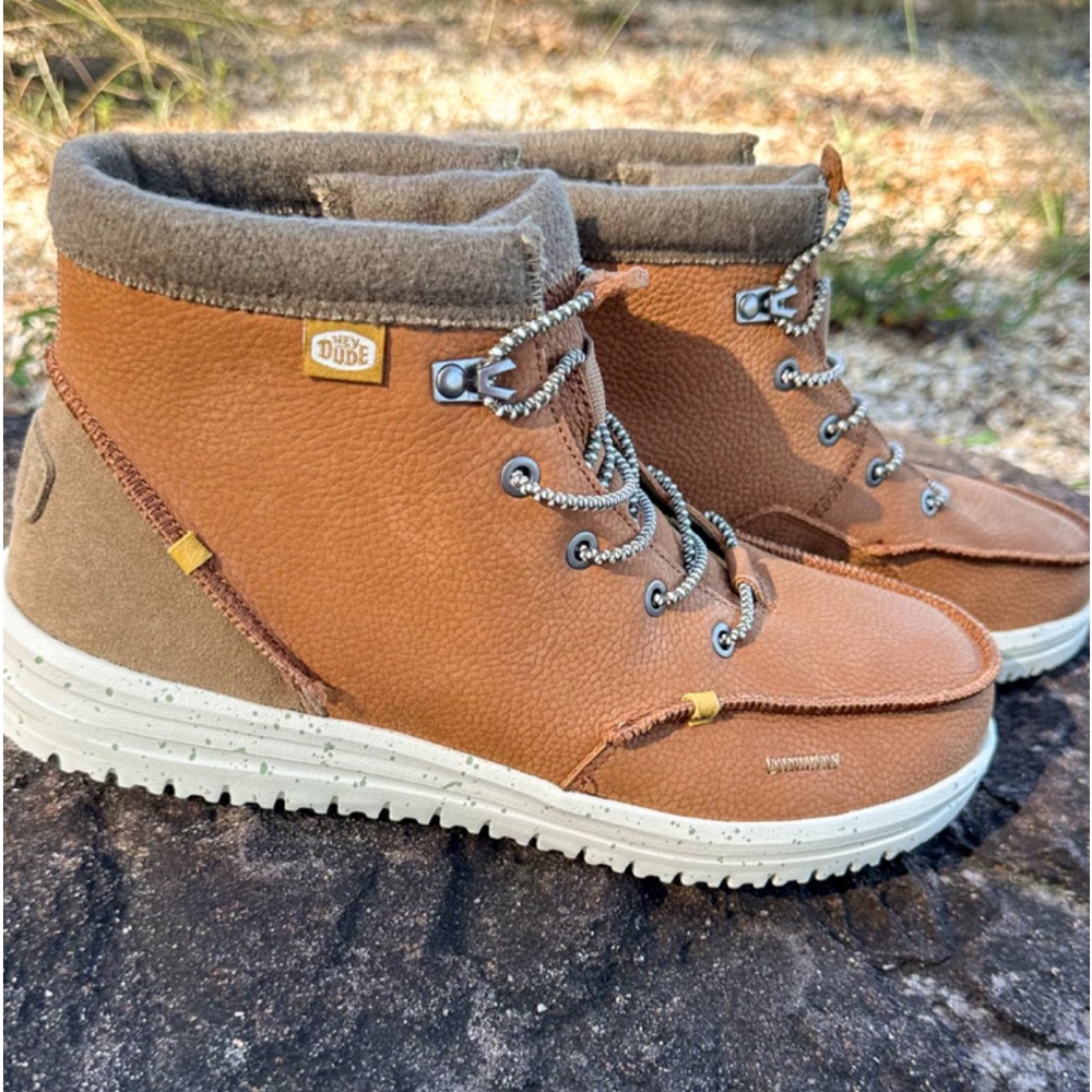 NWT Hey Dude Bradley Black Leather Boots